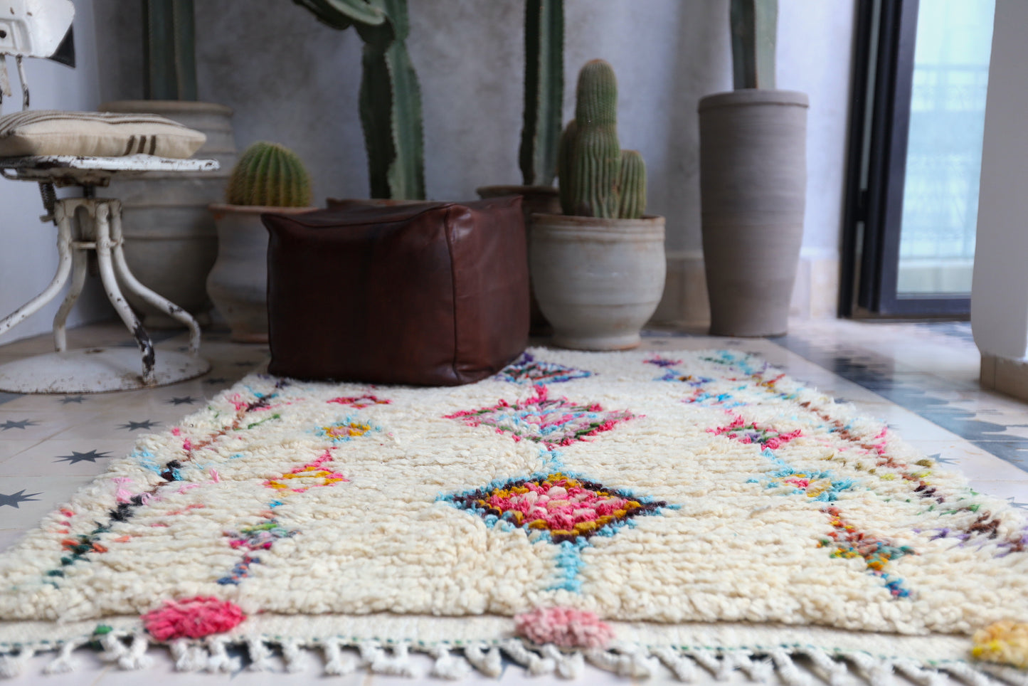 Tapis Laine berbère Azilal - coloré #1