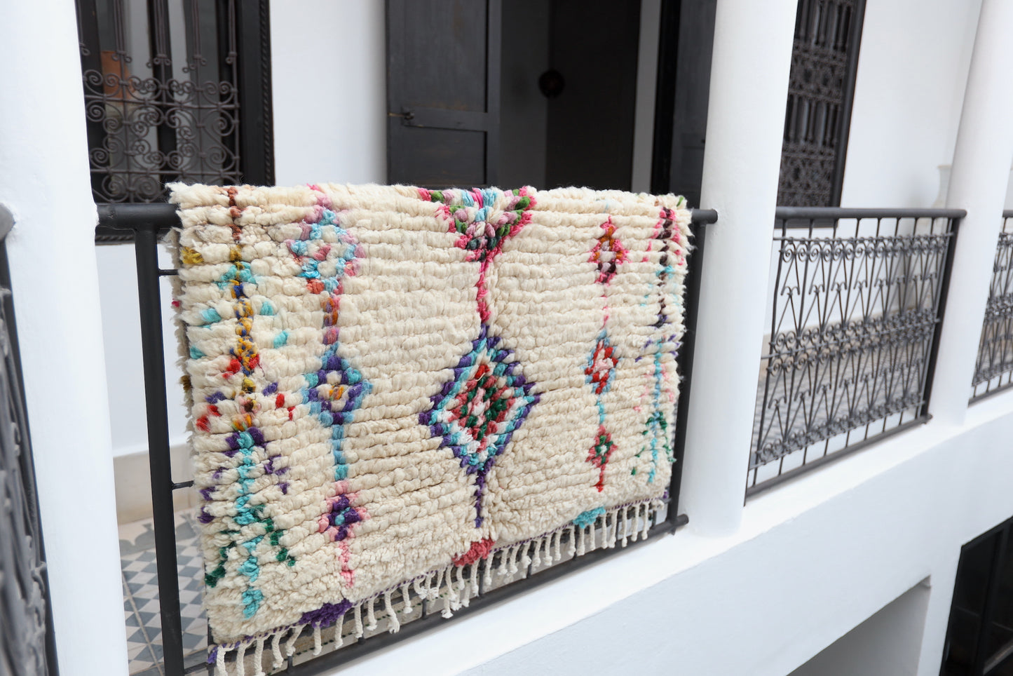 Tapis Laine berbère Azilal - coloré #1