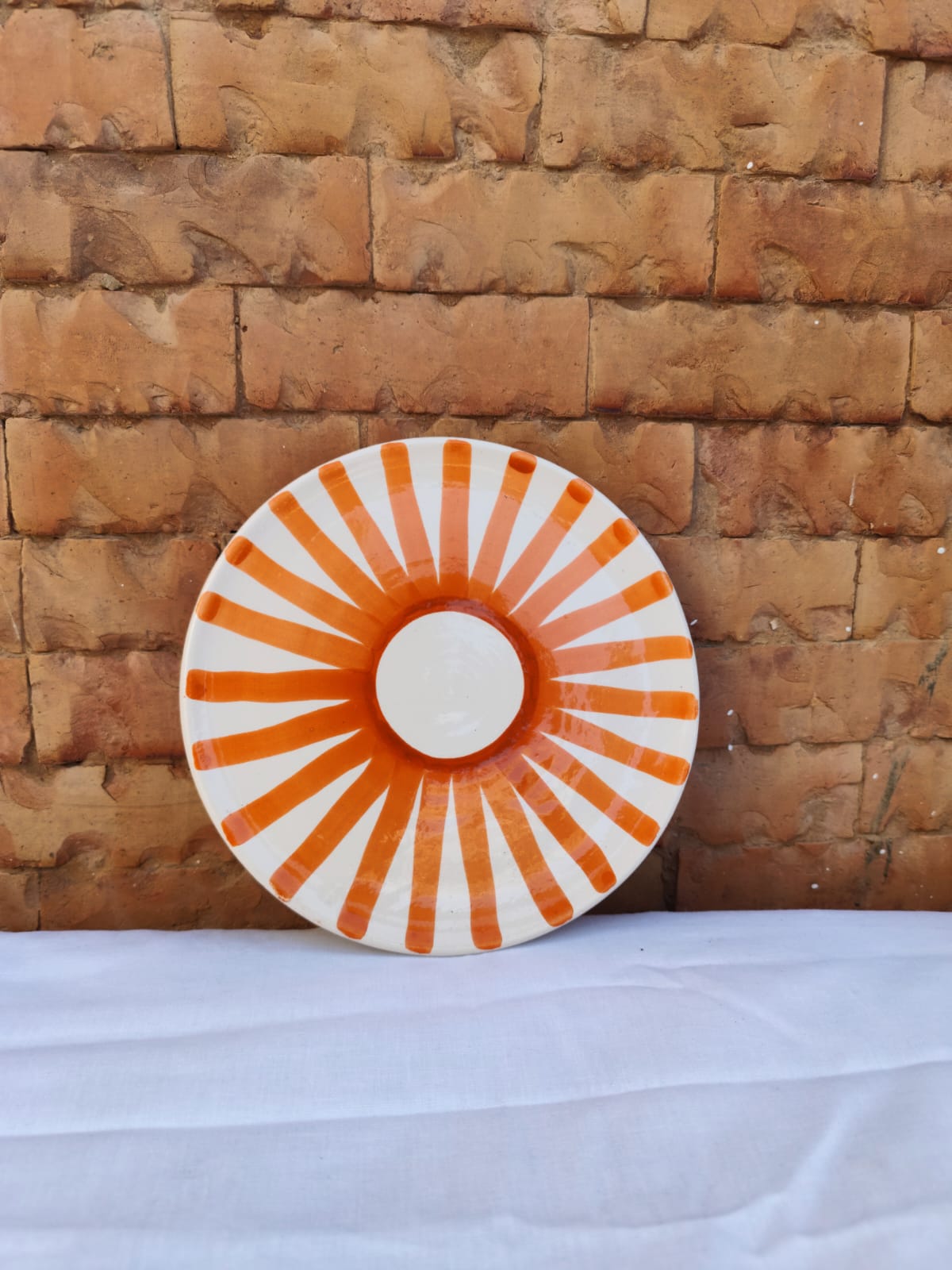 Assiettes rayures SOLEIL