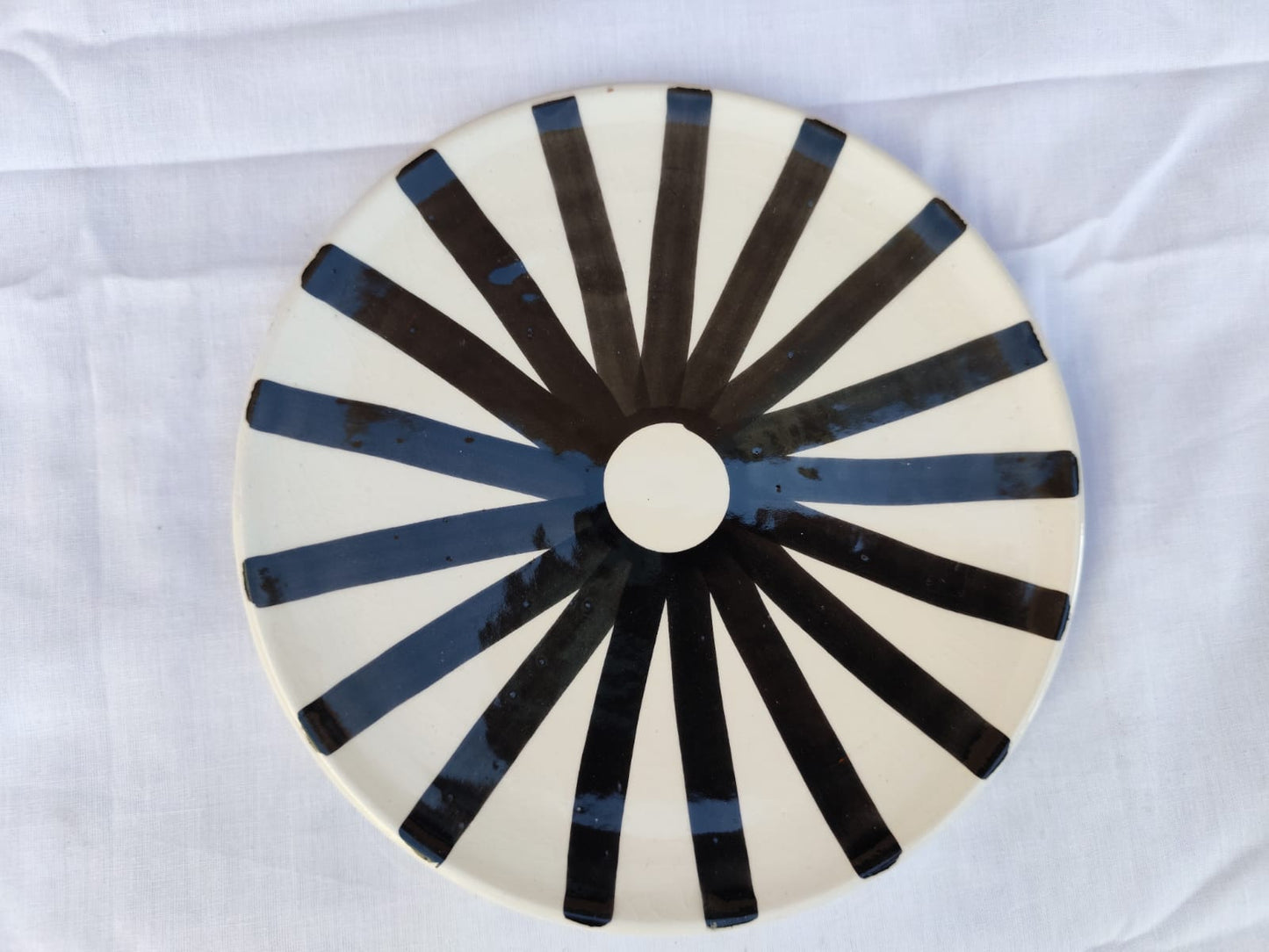 Assiettes rayures SOLEIL