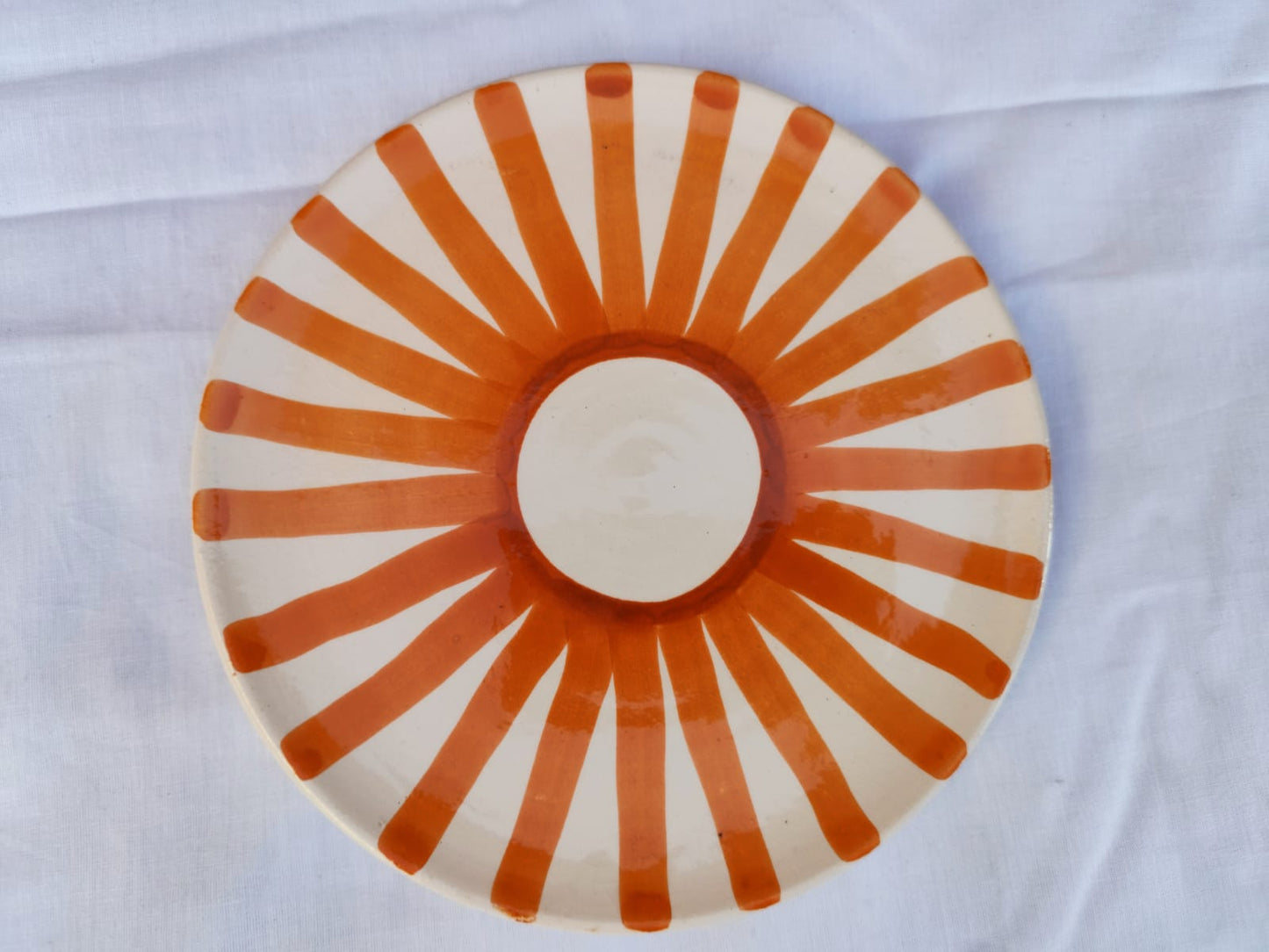 Assiettes rayures SOLEIL