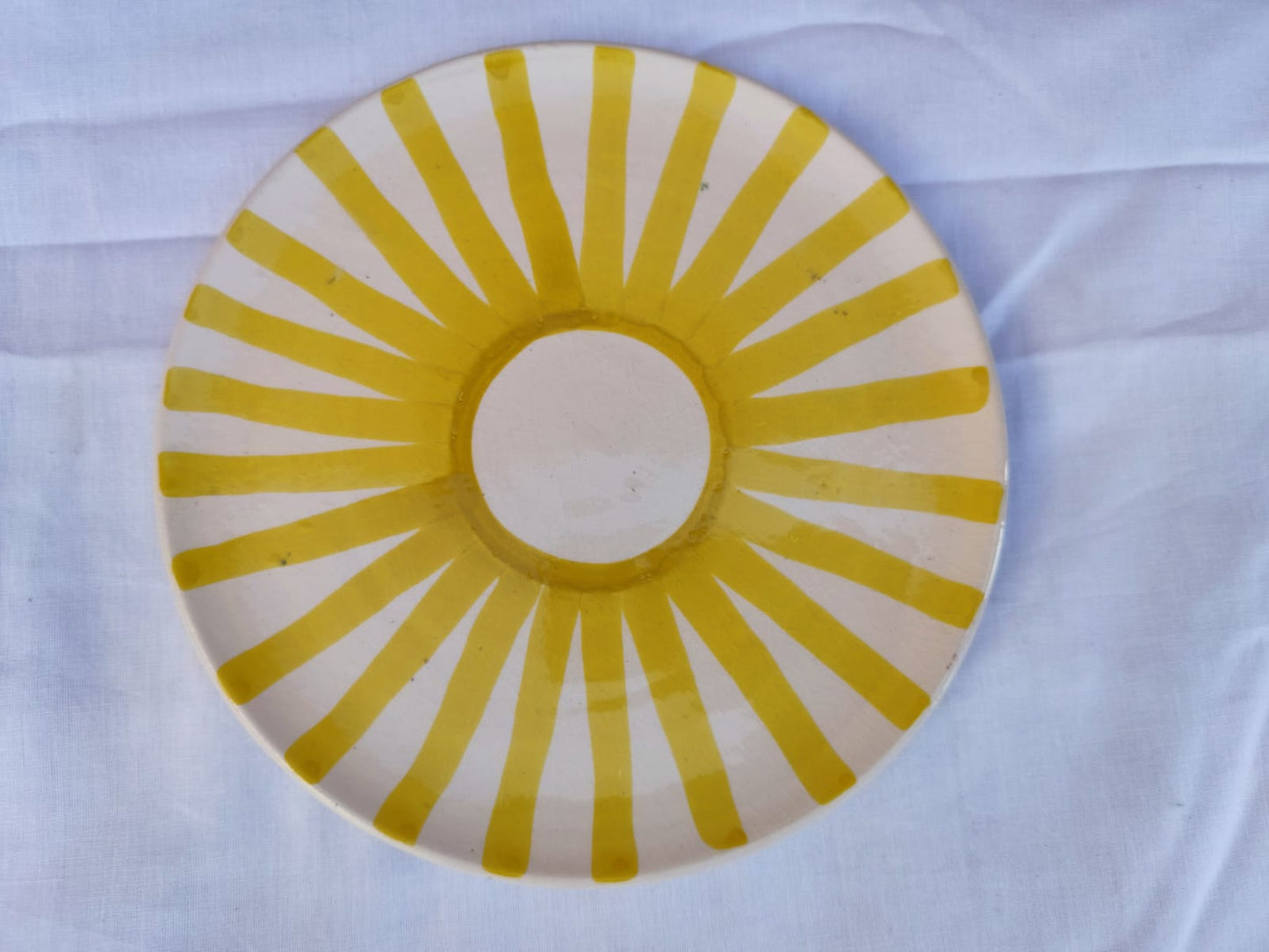 Assiettes rayures SOLEIL