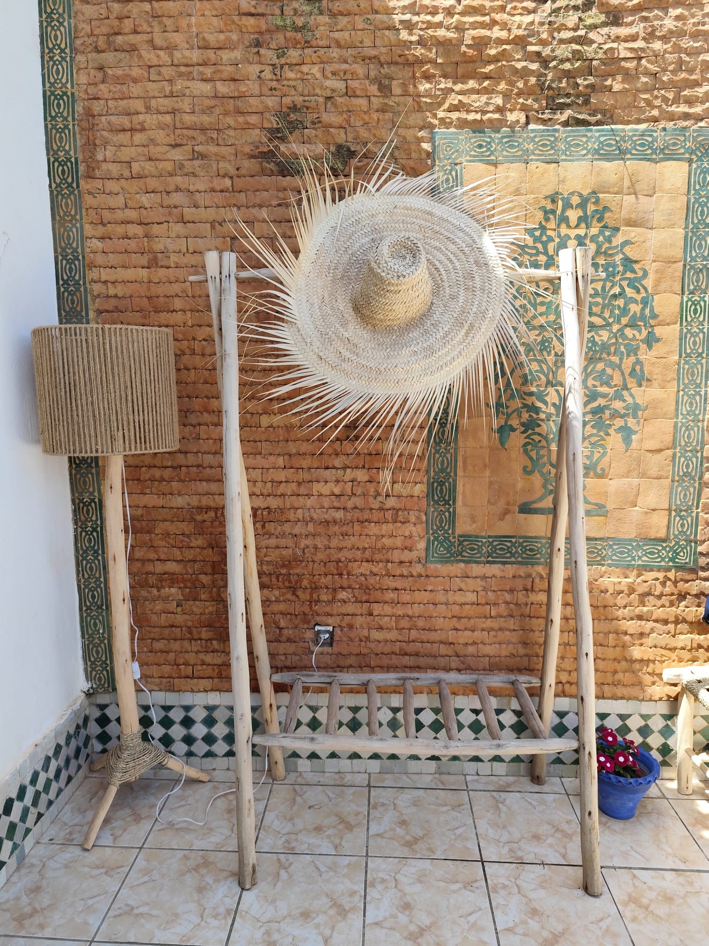 Portant à vêtements avec étagère