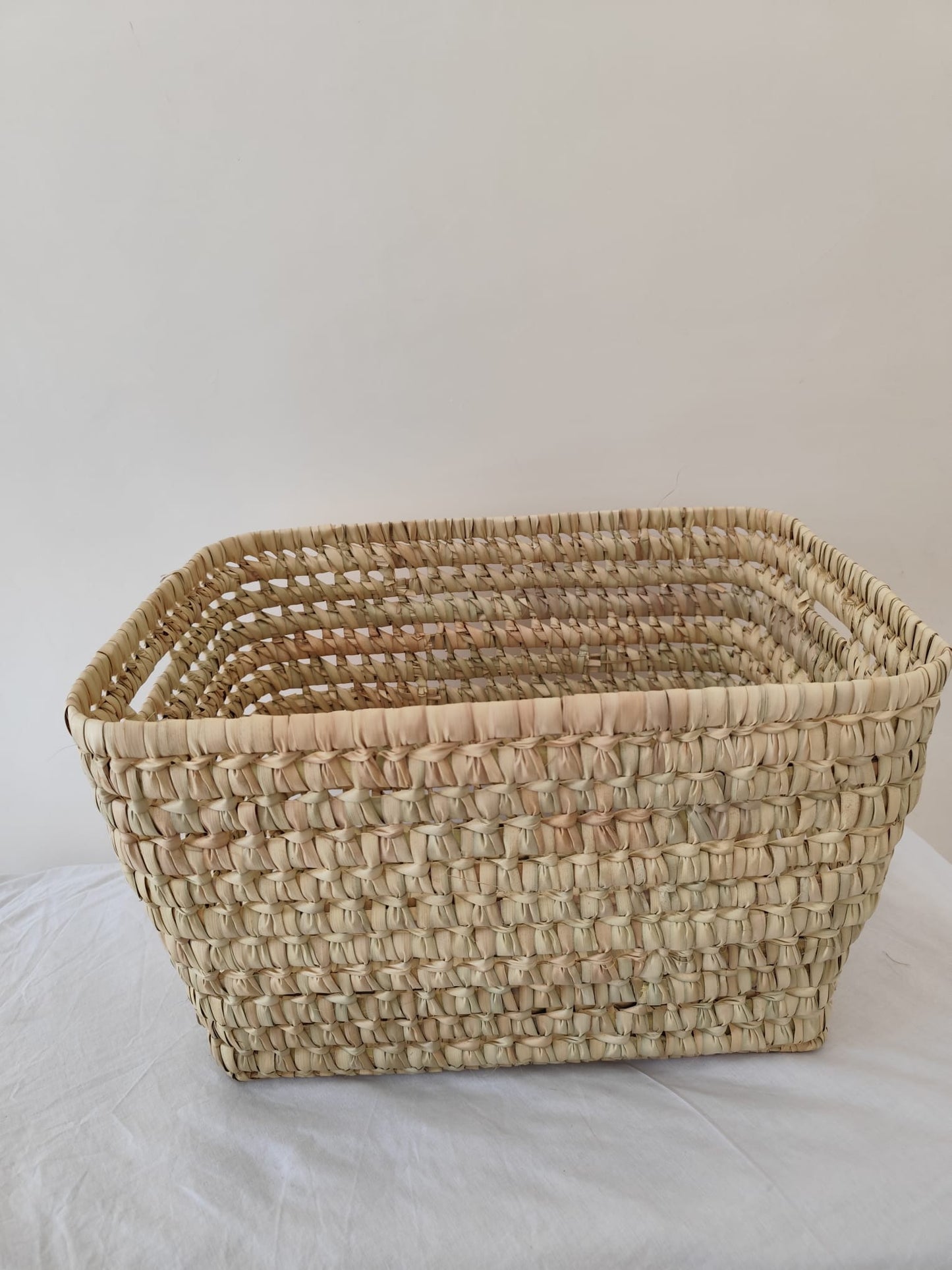 Caisse de rangement en feuille de palmier - 3 tailles